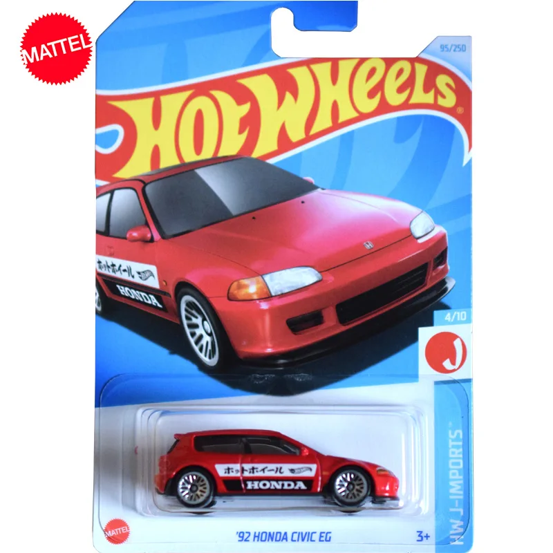 Original Mattel Hot Wheels C4982 Car 1/64 Metal Diecast \'92 Honda Civic Eg Vehicle Model Toys for Boys Collection Birthday Gift