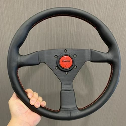 Drift 14Inch Universal Racing MOMO Monte Carlo Steering Wheel Car JDM Real Leather Steering Wheel Volantes For VW HONDA TOYOTA