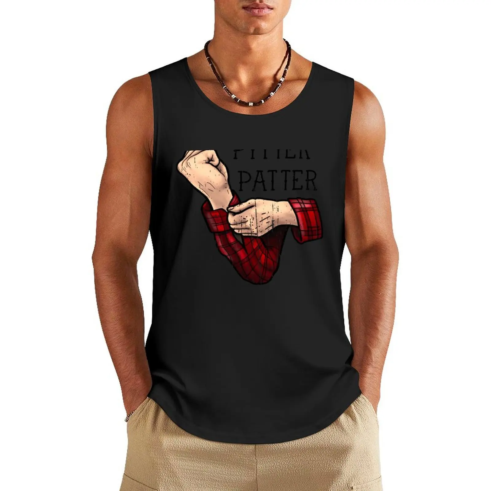 

Pitter Patter Tank Top gym top cotton t-shirts man T-shirt male sleeveless