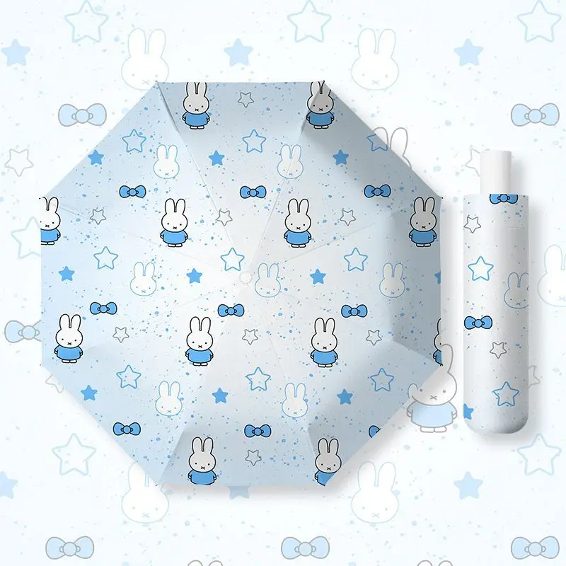 

Gao Yan Value Miffy Automatic Umbrella Sunny Rain Double-use Vinyl Sun-proof Beach Umbrella Lovable Fold Parasol Student Lovely