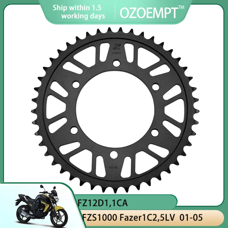 OZOEMPT 530-44T Motorcycle Rear Sprocket Apply to FZS1000 Fazer1C2,5LV  01-05   FZ12D1,1CA