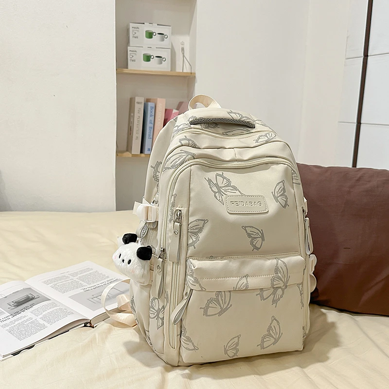 

2025 Casual New Nylon Backpacks Large Capacity High Quality Solid Zipper Simple Versatile Durable Portable Backpacks for Unisex