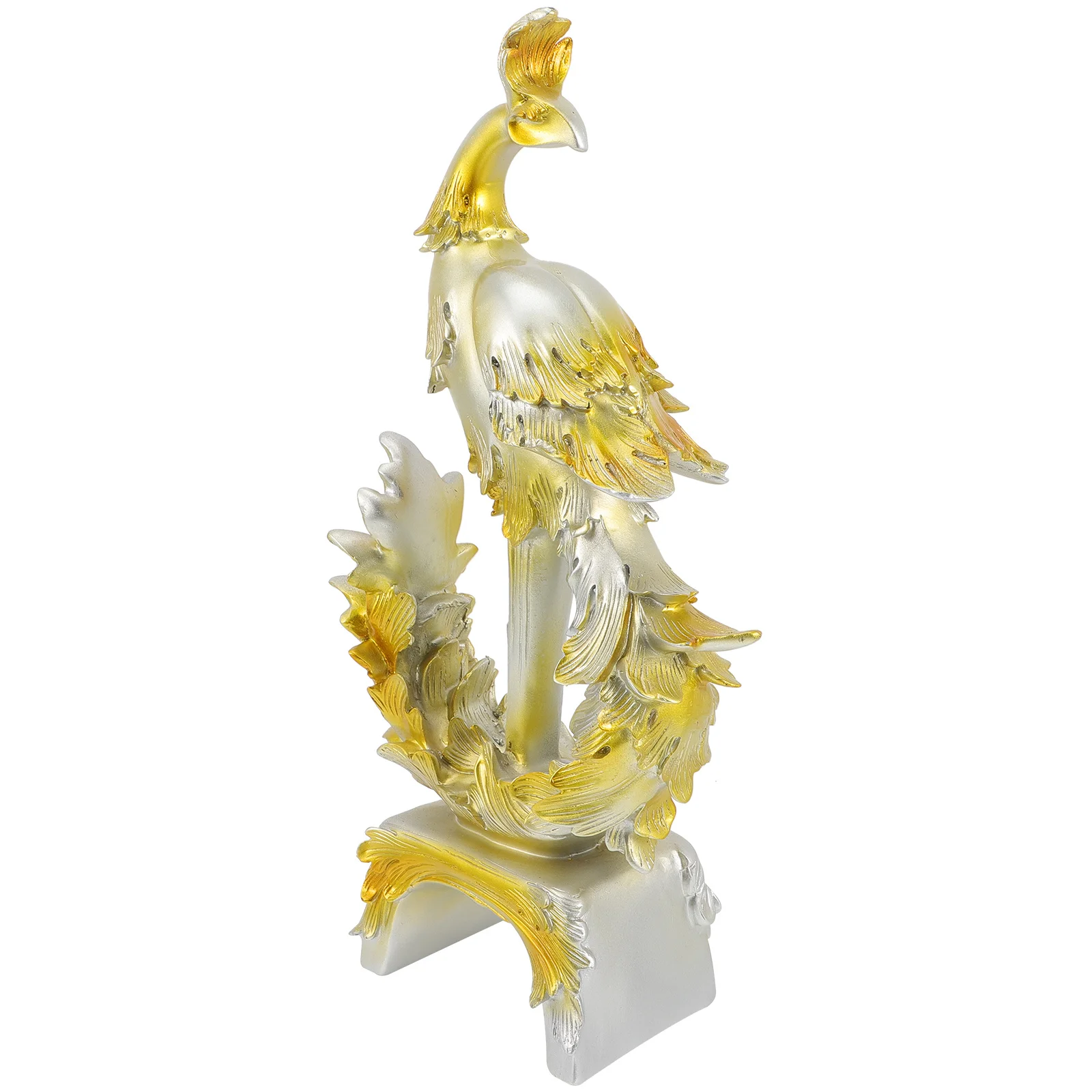 

Delicate Phoenix Statue Resin Craft Sculpture Home Office Decor Desktop Adornment Compact Design Auspicious Symbol Fine