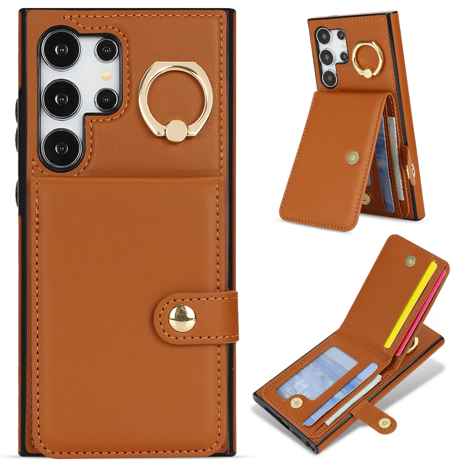 for Samsung Galaxy S24/S23/S22 Ultra/S23 FE/Note 20 Ultra 5G Case with Card Holder,Wallet Case Flip Folio Book PU Leather Cover