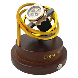 Display automatico dell'avvolgitore dell'orologio supporto per orologi meccanici copertura in vetro trasparente in legno avvolgitori per orologi elettrici batteria da viaggio