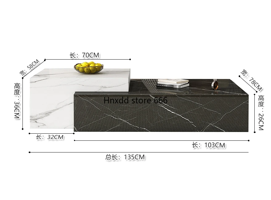 

Современный простой домашний прямоугольный комбинированный журнальный столик для гостиной
