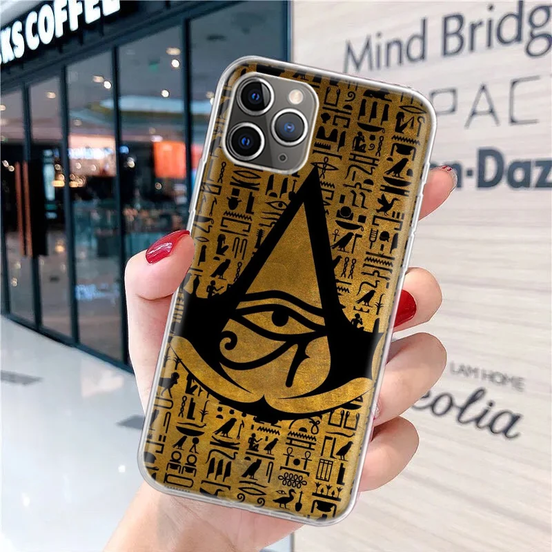 Sacred Eye of Horus Egypt Fresco Soft Phone Case for iPhone 16 15 14 Plus 13 12 Mini 11 Pro Max 7 + Apple XS X SE 2020 8 Cover S