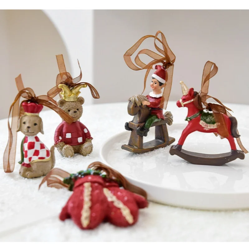 

Christmas Resin Pendant Xmas Tree Decoration Christmas Socks Gift House DIY Kids Toys Gifts Xmas Ornaments Navidad