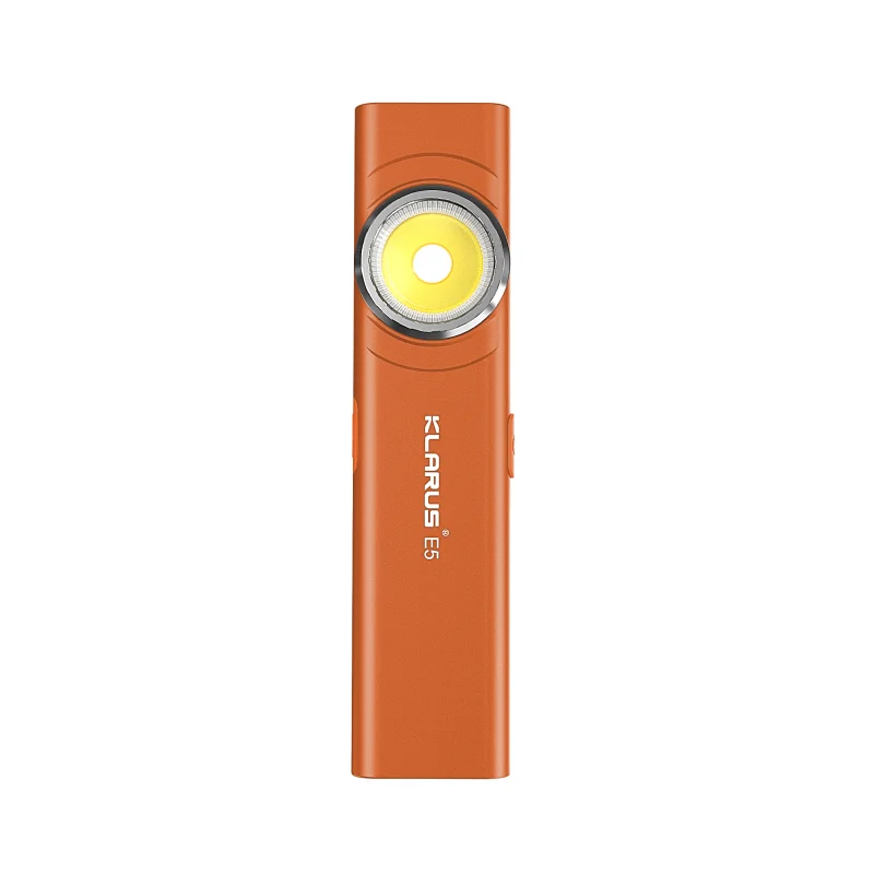 Klarus E5 COB Flashlights Magnetic Dual Light 600Lumens Torch 8 Lighting Modes USB C Recharge