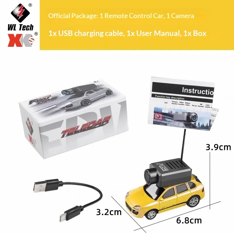 รถบังคับวิทยุ WL toys 6401 ขนาด 1/64 พร้อมกล้อง FPV ความละเอียด 720P ระบบ Gyroscope ควบคุมผ่านแอพ Wifi และ VR ความเร็ว 3 ระดับ ของเล่นรถแข่งสำหรับเด็กและผู้ใหญ่