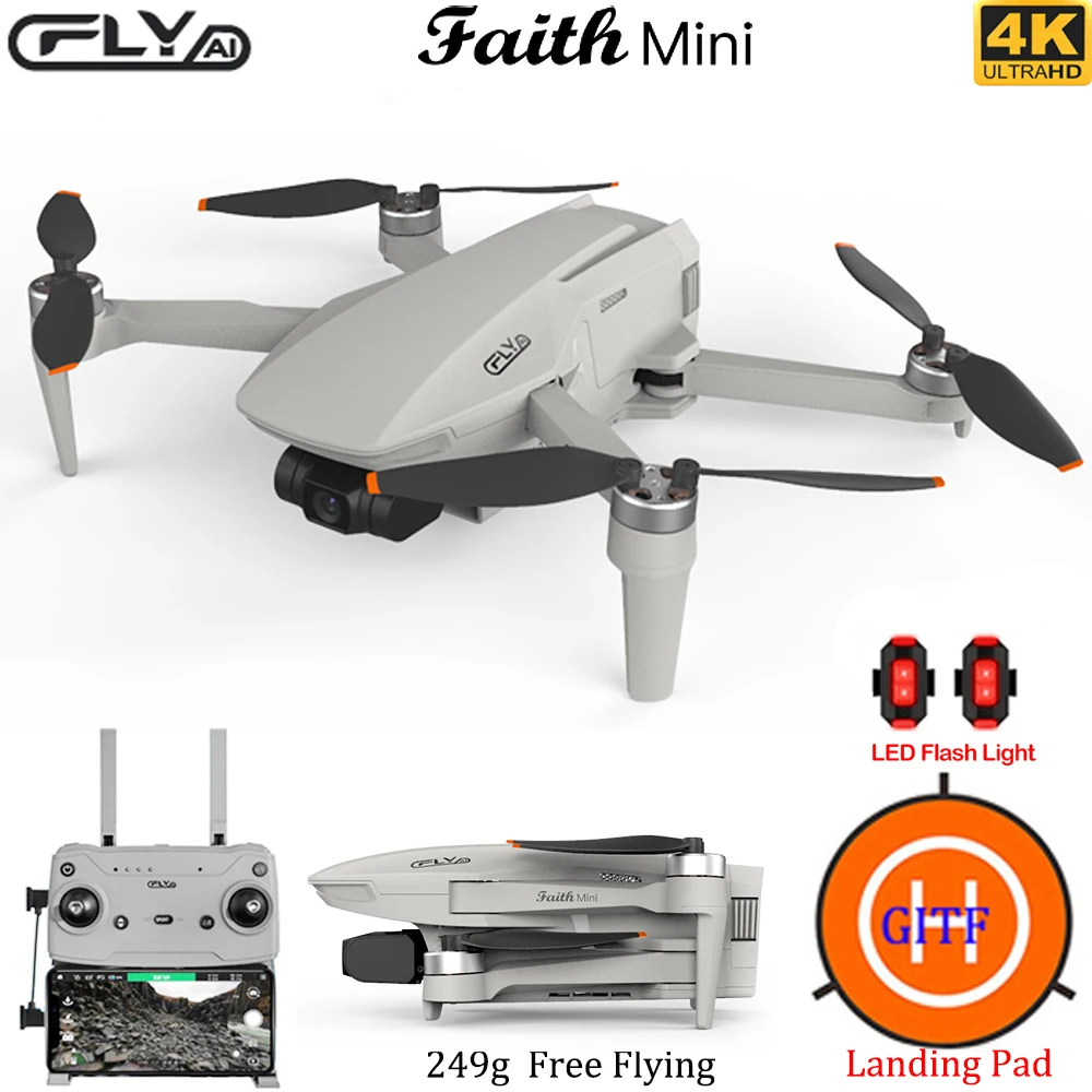 CFLY Faith Mini Drohne 4K Professionelle HD Kamera 5G GPS Wifi 3-Achsen Gimbal 249g Bürstenlosen 3KM Entfernung Faltbare RC Quadcopter Spielzeug