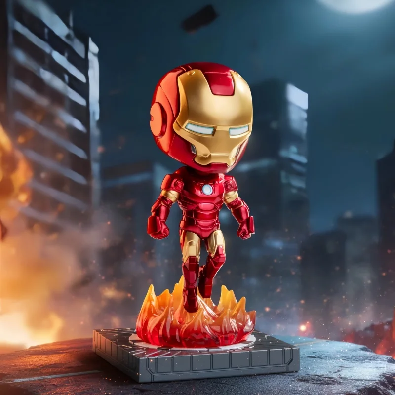 

Pop Mart Iron Man Blind Box Marvel Chronology Series Collectible Figure Desktop Ornament Decor Gift For Adult Collectors