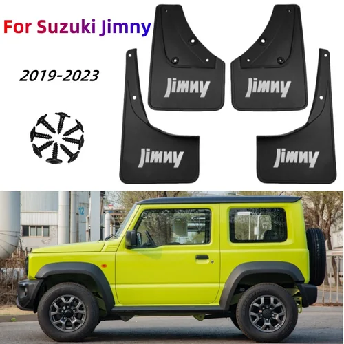 Imagen 1 del producto Para Suzuki Jimny 2019 2020 2021 2022 2023 guardabarros guardabarros protector contra salpicaduras delantero trasero accesorio de reacondicionamiento de coche