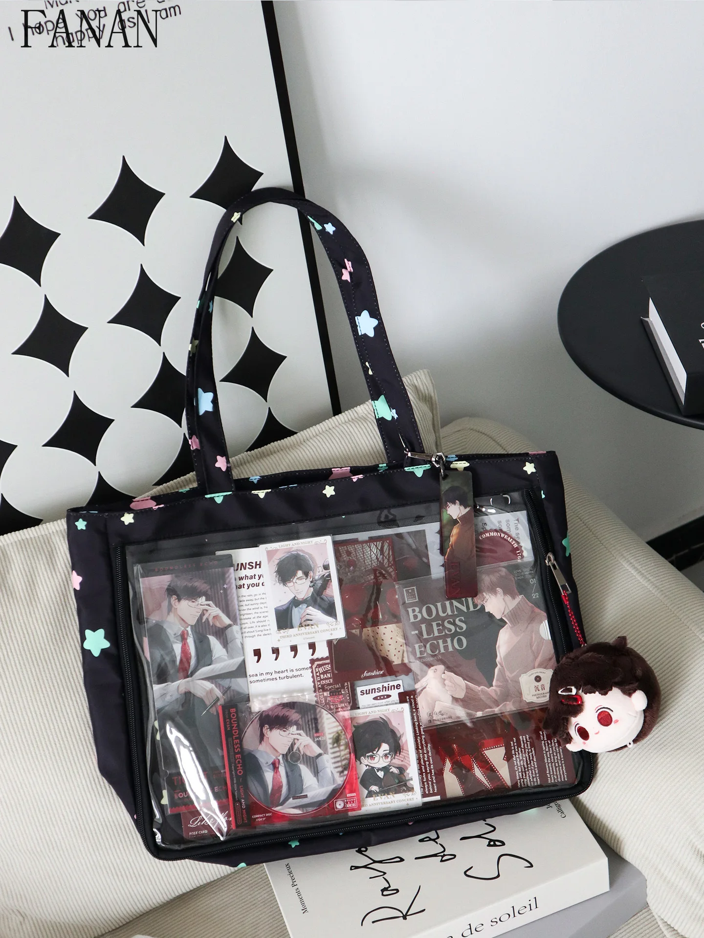 

Women's Handbags Lolita Style Large Capacity Sweet Transparent Shoulder Bags for Women Cute Fashion Casual Handbag