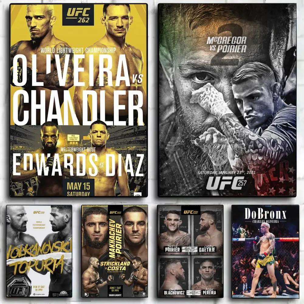Póster del Campeonato de Lucha Ultimate UFC, impresión artística para pared, póster decorativo, decoración del hogar, regalo sin marco
