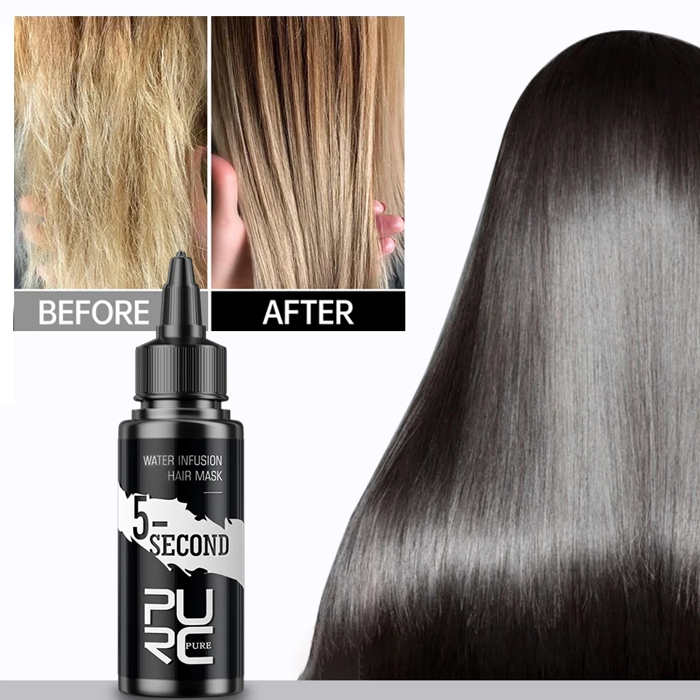 

PURC Magic Hair Mask Keratin Hair Treatment 5 Second Repair Dry Damaged Frizzy Cream Smoothing Straightening Hair Care