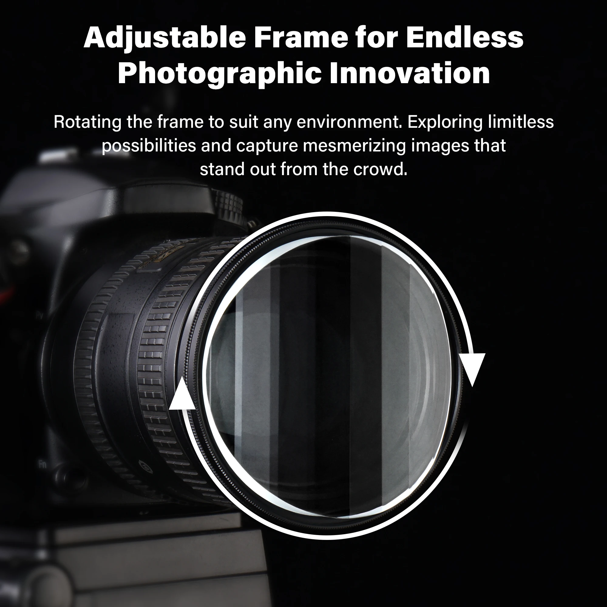 WalkingWay Linear Prism Filter Special Effects Lens Filter Foreground Blur Film Props for Music Videos Portrait Film Photography
