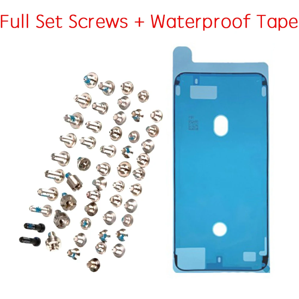 Full Screws Set For iPhone 6 6Plus 6s 6SP 7Plus 8 Plus X XR XS Max With Waterproof Adhesive Sticker