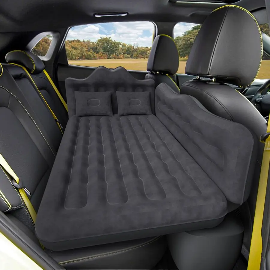 

Seat Car Air Mattress Inflatable SUV Car Camping Bed for Truck Van, Thickened DoubleSided Flocking Travel Car Sleeping Pad with