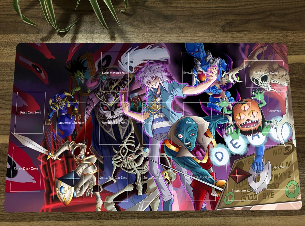 YuGiOh Playmat Ryo Bakura Dark Necrofear Ha Des Zombie TCG CCG Mat Trading Card Game Mat Mouse Pad Mousepad Table Desk Mat & Bag