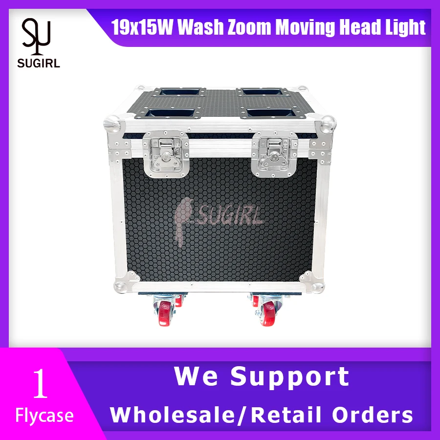 

0 Tax 1-5Pcs Flycase For 19X15W Led Wash Zoom Rgbw Moving Head Light/Flight Case Only For Stage Led Lights