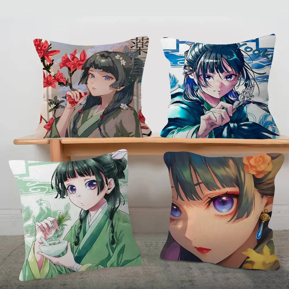 Anime The Apothecary Diaries Soft Comfortable Pillow Case For Sofa Living Cat Room Home Office Retro Decor Protective Cover