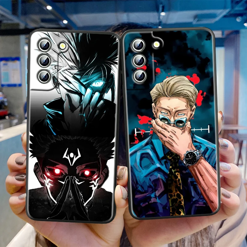 

J-Jujutsu G-Gojo K-Kaisen Hot For Samsung Galaxy S24 S23 S22 S21 S20 FE S10 S10E Plus Ultra Pro Lite 5G Black TPU Phone Case