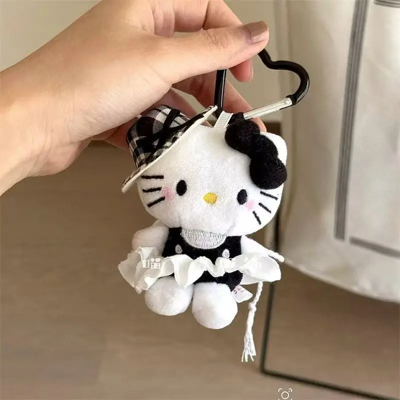 New Korean Cute Haig Hat Kitten Pendant Ins Wind Backpack Hanging Decoration Doll Love Keychain Gift Decoration