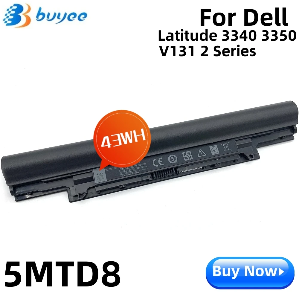 

5MTD8 7.2V 43WH New Laptop Battery Compatible For Dell V131 2 Series Latitude 3340 3350 Series HGJW8 3NG29 7WV3V H4PJP YFDF9