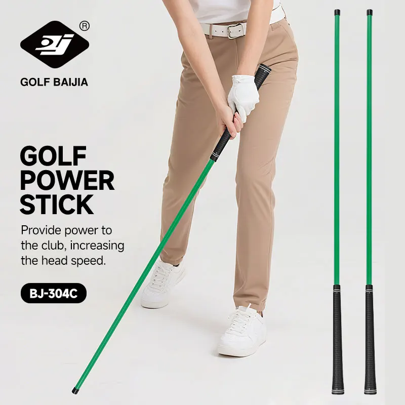 Green DUAL-GRIP SWING PRACTICE STICKS Golf Swing Trainer GolfPractice Warm-Up Stick For Indoor WhipChipping Hitting Driving