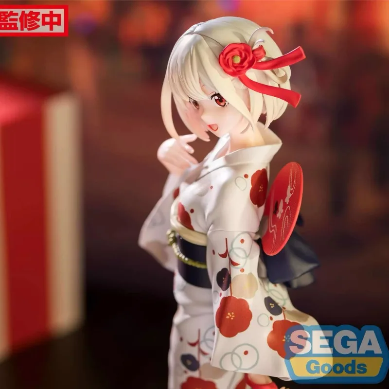 In Stock Original SEGA Luminasta Lycoris Recoil Inoue Takina Nishikigi Chisato Yukata De Odekake 19Cm Action Figure Anime Model
