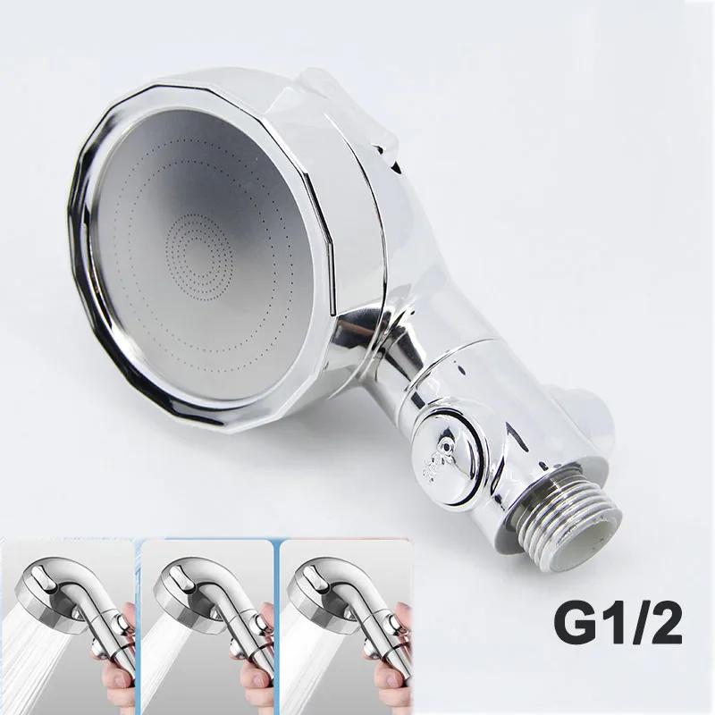 External Showerhead, Bathroom Handheld Pressurized Retractable F-type Short Handle Single Head With Three Levels Adjustment A6