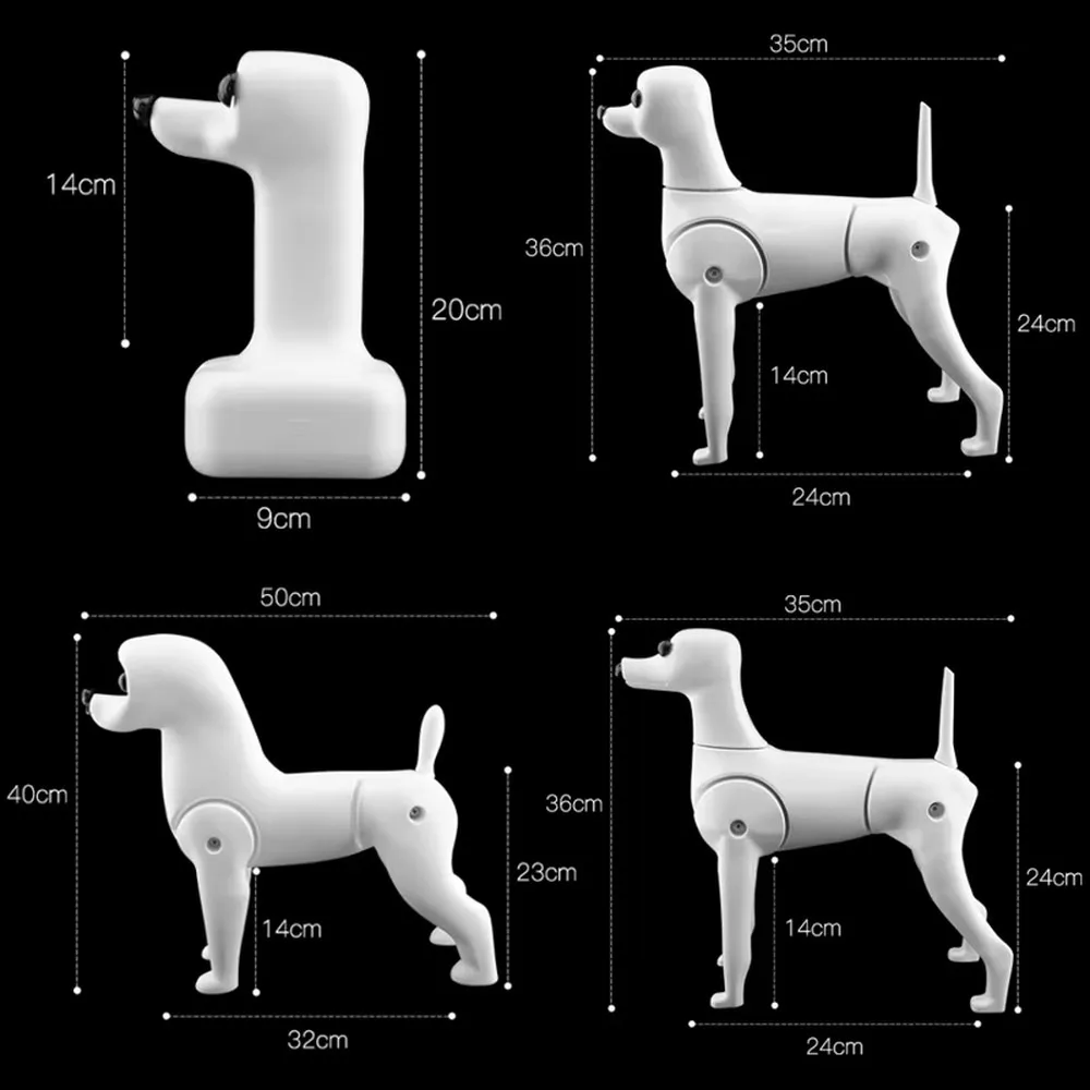 High Quality Plastic Dog Grooming Practice Model Synthetic Faux Fur Pet Mannequin Salon Training Wig Stand
