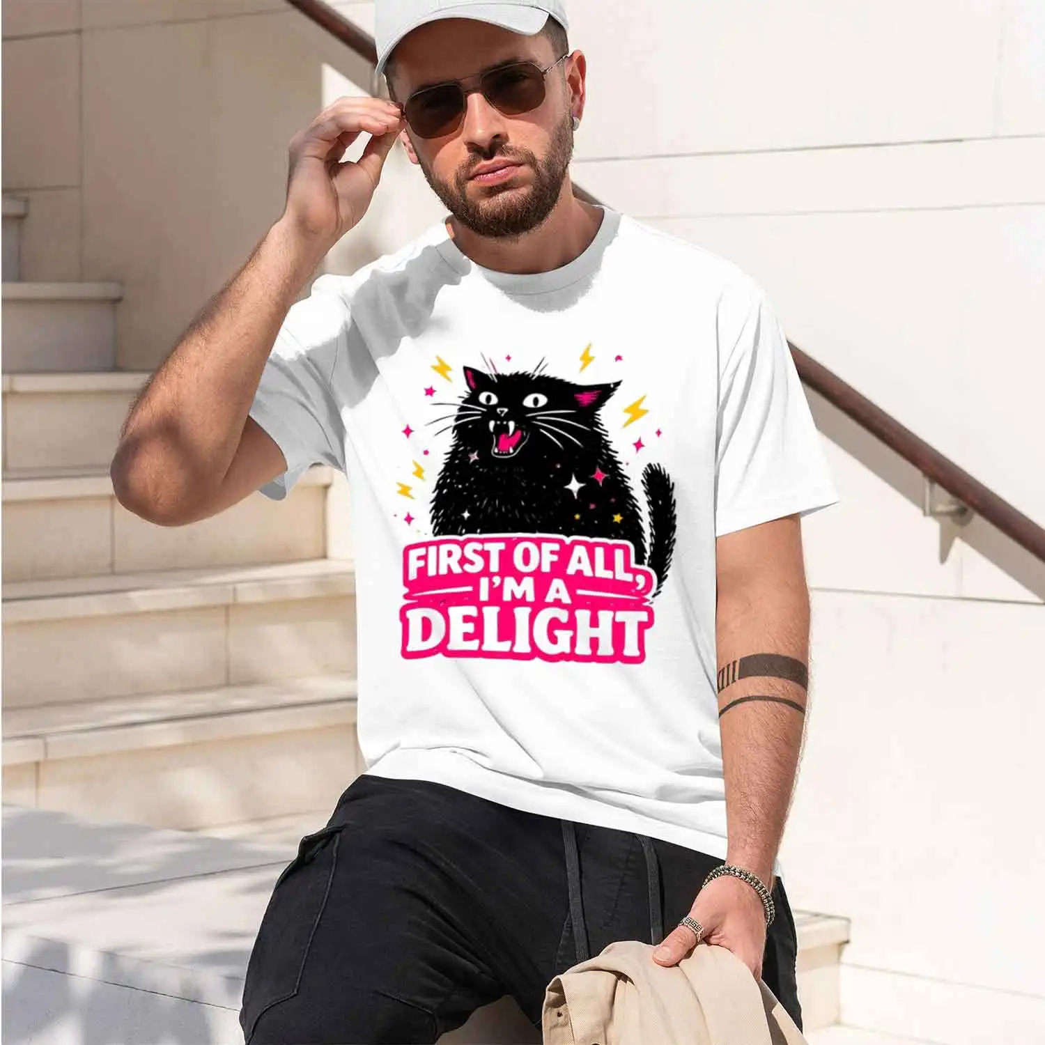 First of All I'm A Delight T Shirt Men Women Funny T-Shirt Short Sve Graph Tee Casaul Round Ne 2026 New Model Short-sleeve crewn