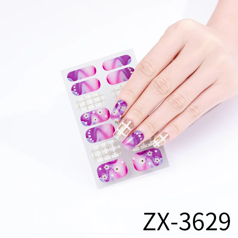 

MEBIS Nail Sticker ZX Nobake Gel Threedimensional Diamond Bronzing Full Waterproof Oil Film Nail Nails Sticker