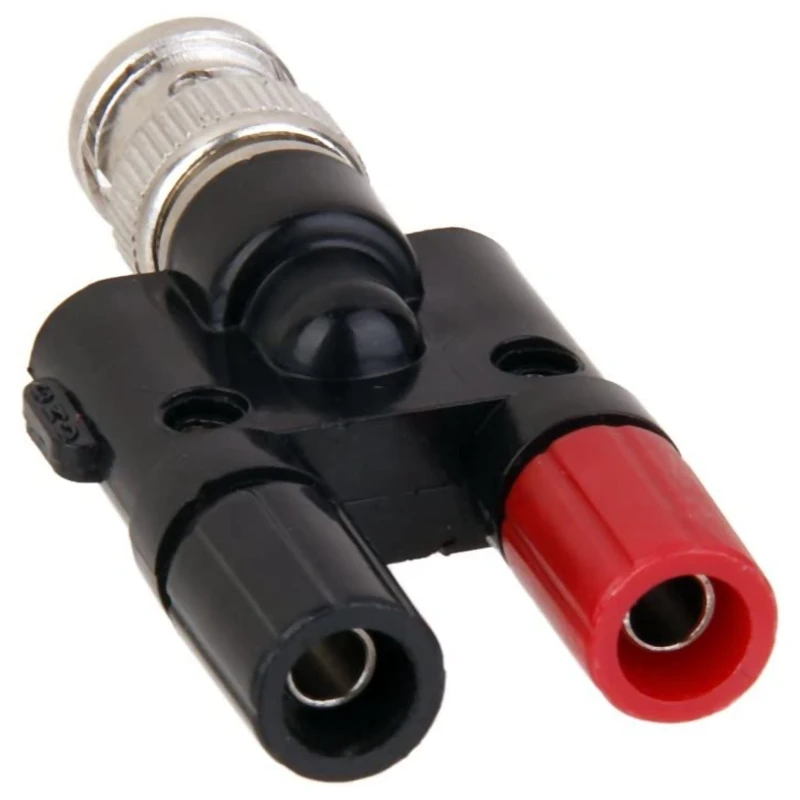 Plugue bnc 4mm, conector divisor de plugue banana, plugue macho bnc para 2x4mm, adaptador de soquete fêmea banana