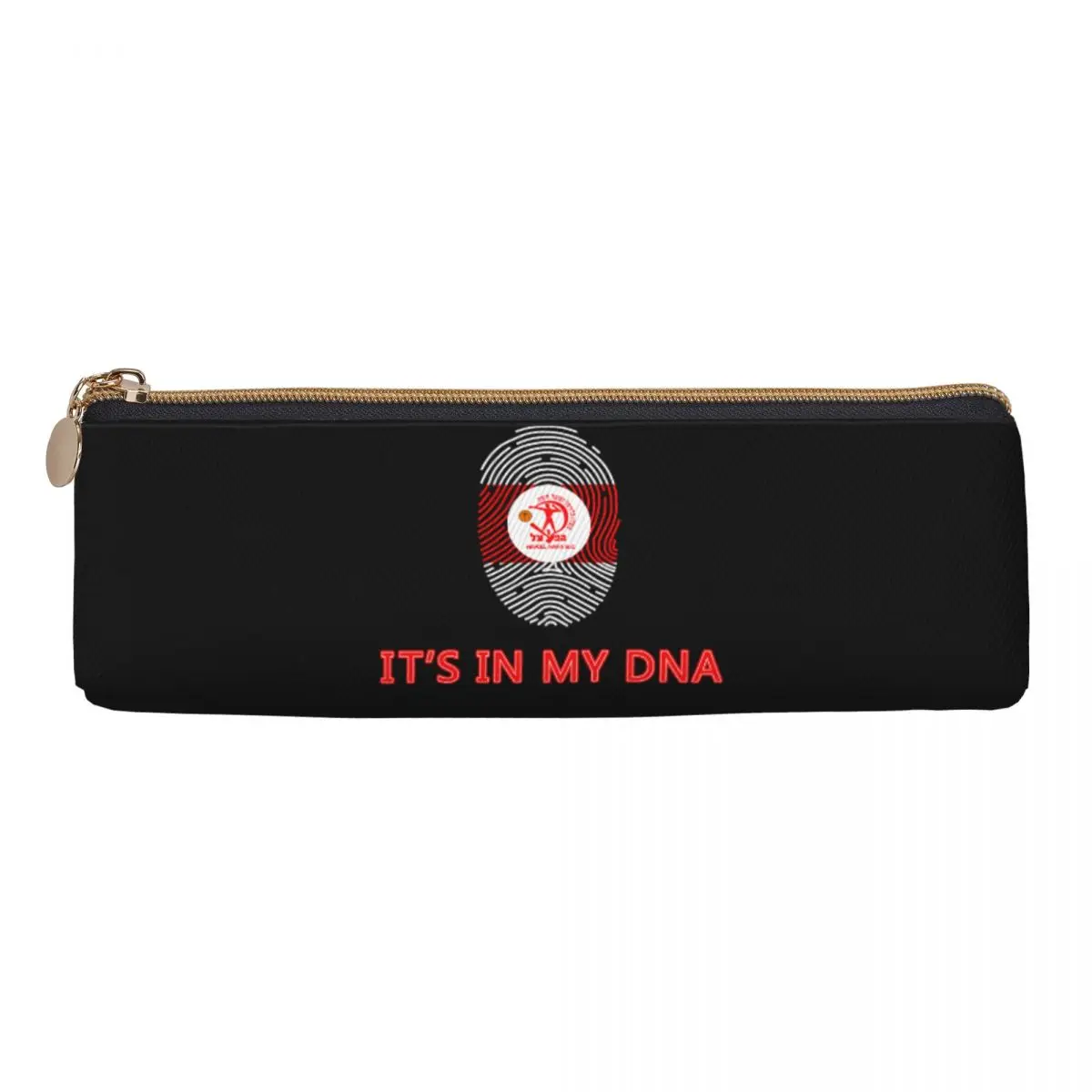 Estojo de lápis de couro retrô grande triângulo, Israel Haifa Bc, Estojo para faculdade adolescente, Zipper Case