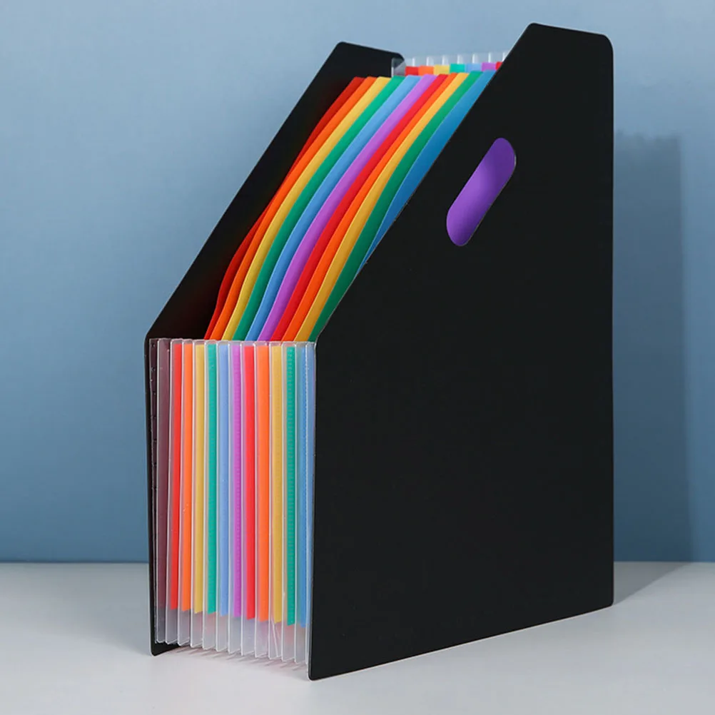 Large Capacity Accordion File Folder Expandable Plastic Document Organizer Receipt Holder Standing Office File Organizer