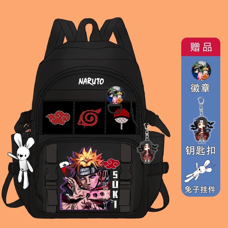 Naruto New Cartoon Student Schoolbag Large Capacity Stain Resistant Waterproof Leisure Lightweight Shoulder Pad Backpack