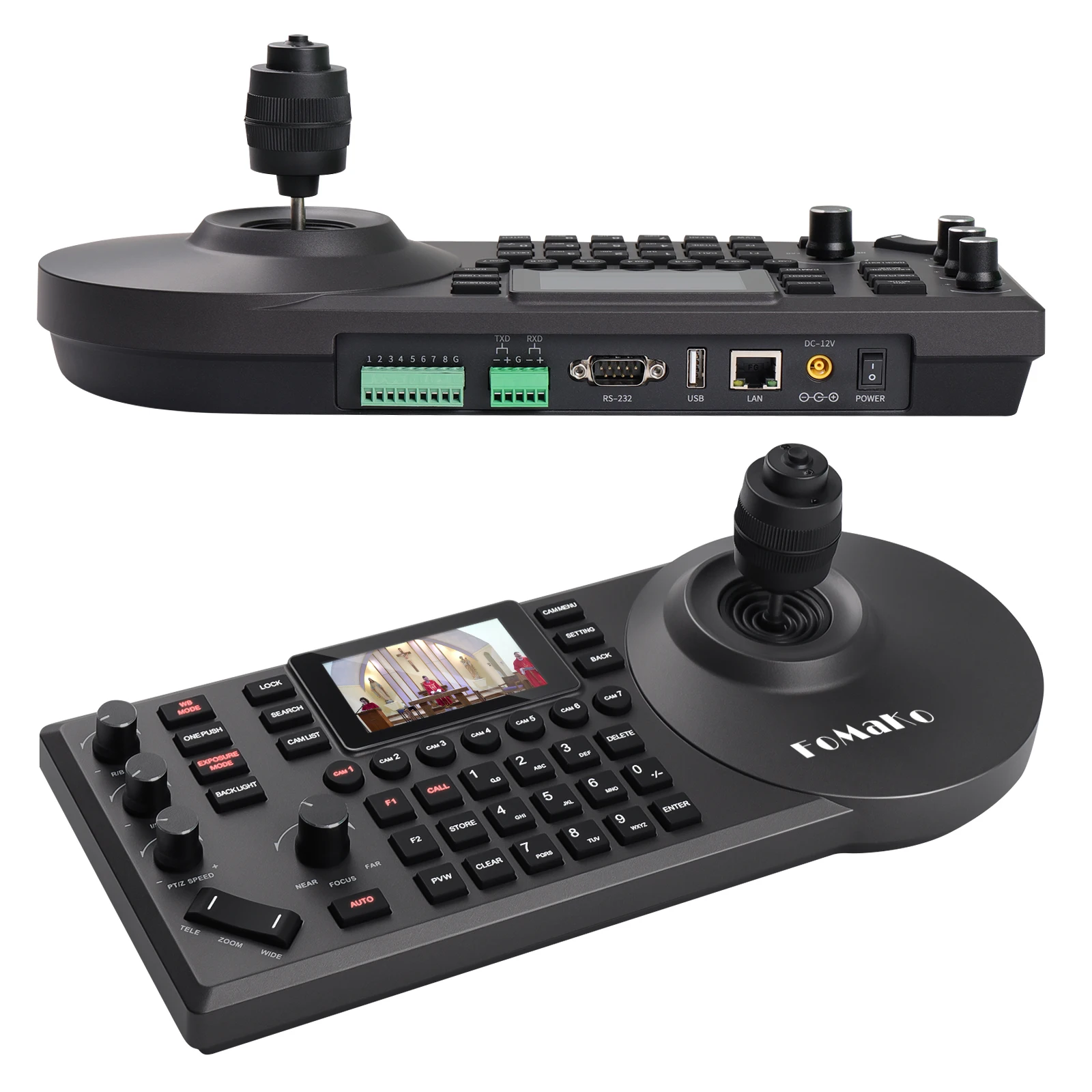 Mejor precio 2024 OEM ODM KC608Pro NDI controlador PTZ PoE NDI controlador de cámara IP PTZ controlador de cámara teclado