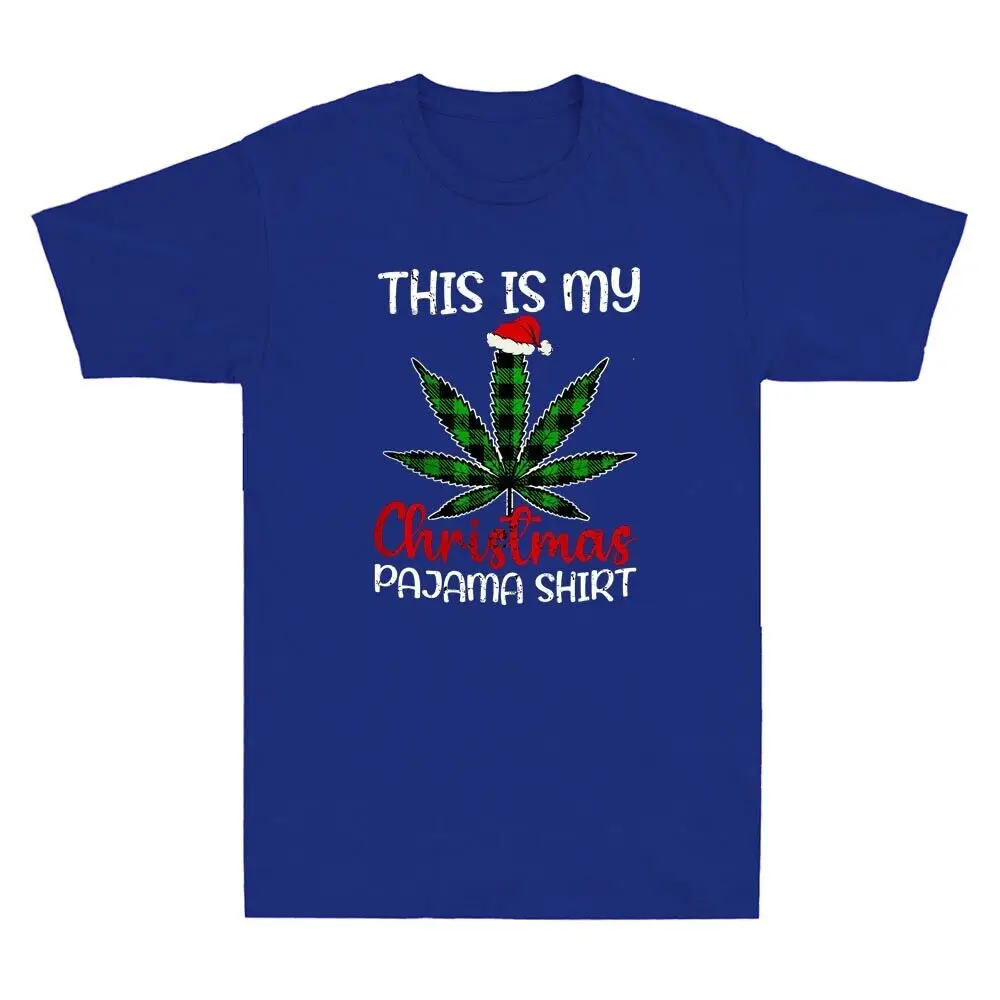 This Is My Christmas Pajama Shirt Funny  Santa Smoking Retro Men's T-Shirt