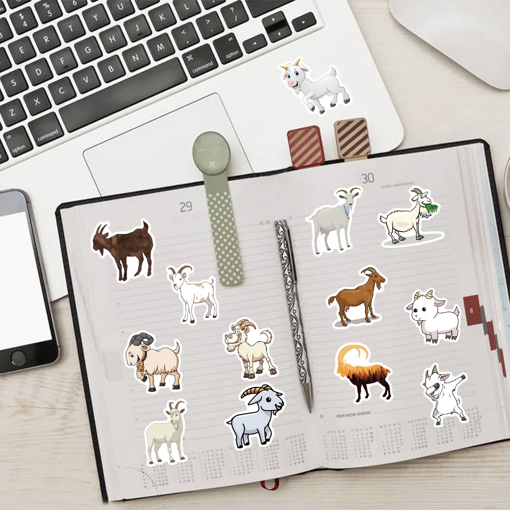 10/30/60Pcs Goat Critters Stickers Waterproof Decal Laptop Motorcycle Luggage Snowboard Fridge Phone Car Sticker