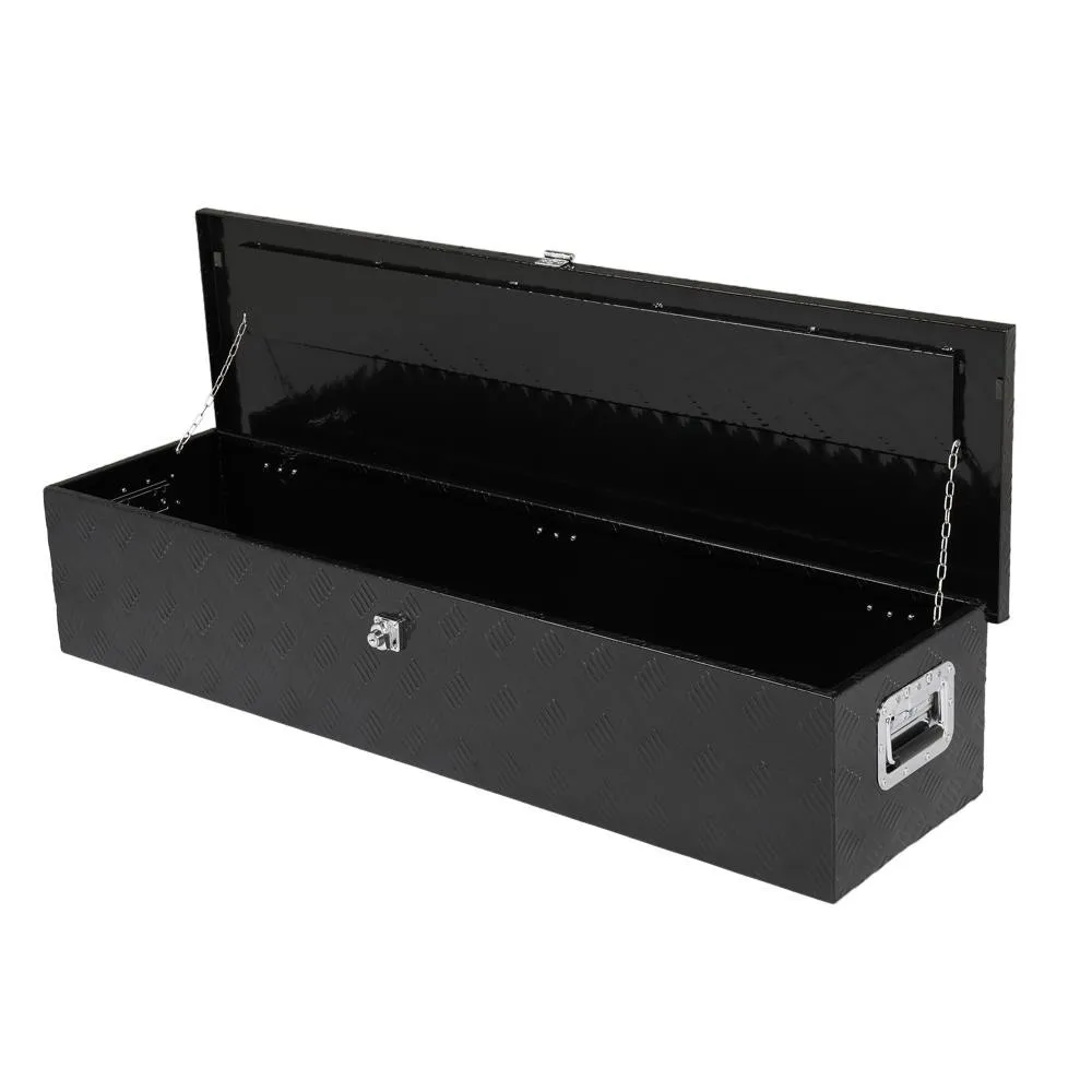 

50"x14"Aluminum Tool Box Tote Storage for Truck Pickup Trailer Tongue W/ Lock