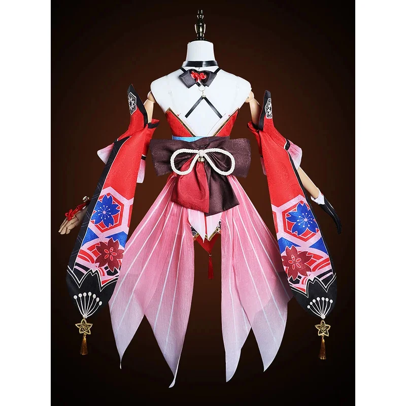 

Cosplay Costume Anime Honkai Star Rail Hanabi Sparkle Mask Wig Full Set Game Character Party Carnival Dress k;3,c'5.b;8'