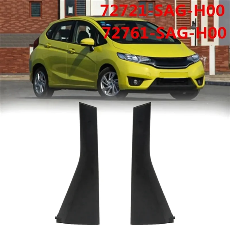 

A026-Rear Door Outer Pillar Garnish Trim Panel Window C Pillar Cover For Honda Fit Jazz GD1 GD3 72721-SAG-H00 72761-SAG-H00