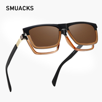 Clip On Sun Glasses Man Folding Polarized Sunglasses Women Fashion Eyewear Luxury Brand Vintage Myopia Optical Eyelasses Frame