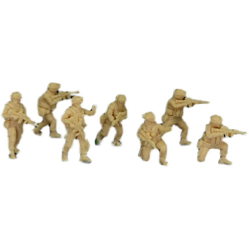 1/72 Modern US Navy Marine Corps Command Attack Posture Action Figures 7-Piece Mold Set