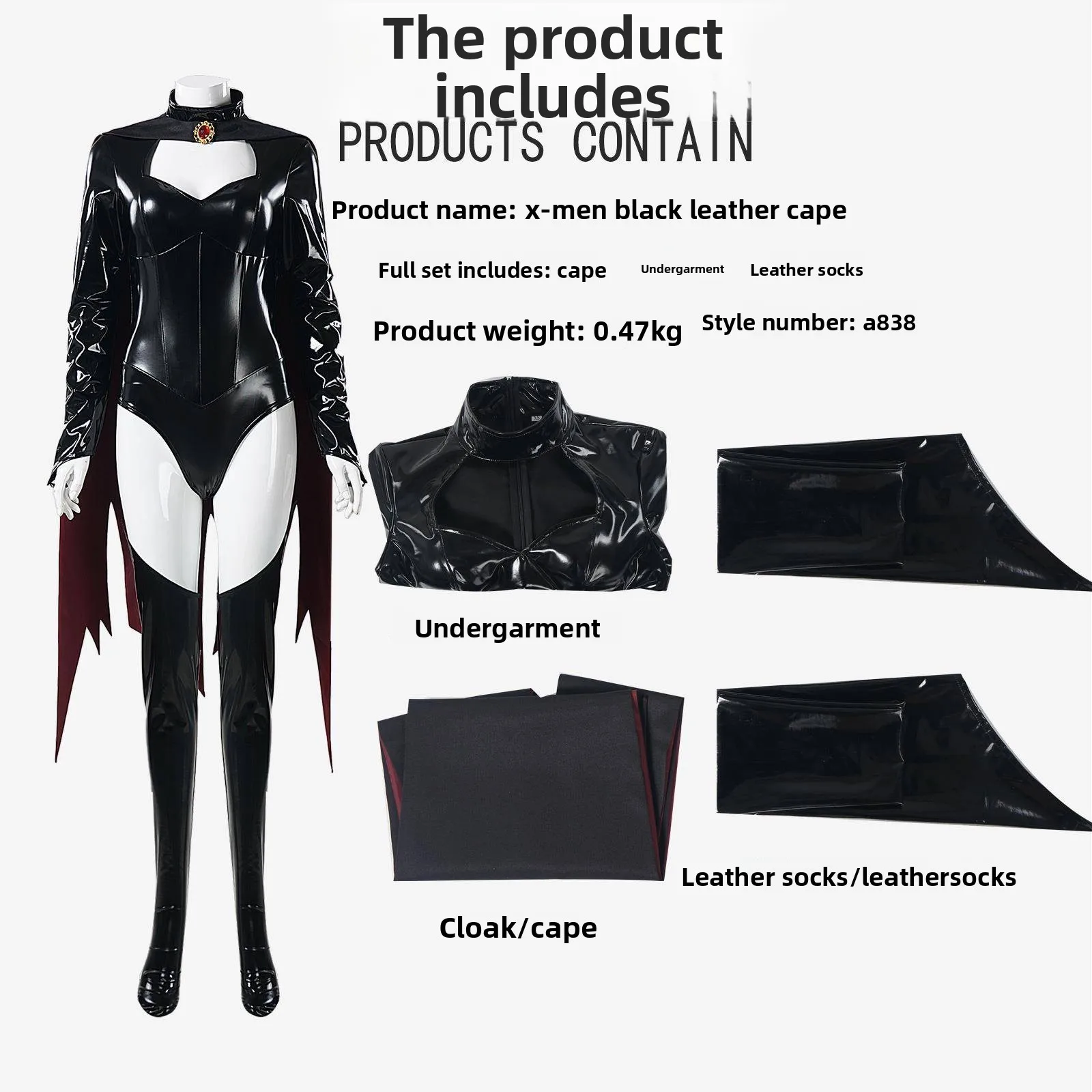 

Halloween Costume 97X Warcop Doctor Role-playing Leather Jacket Tight Clothes Full Set Cosplay Women's Traditional Clothing