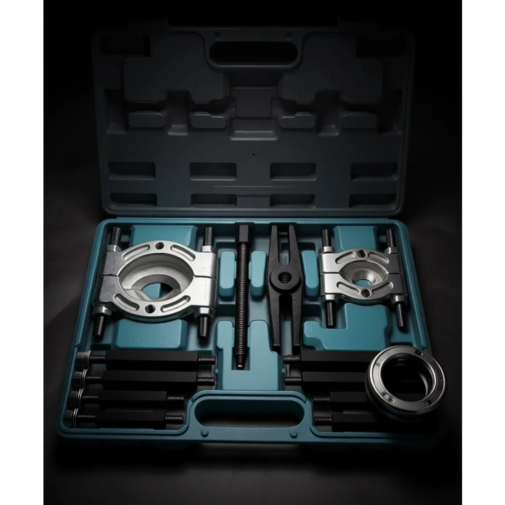 

12PCS Heavy Duty Bearing Puller Set 5-Ton Flywheel Separator Tool 2-3 Inch Bar-Type Gear Removal Kit with Storage Case