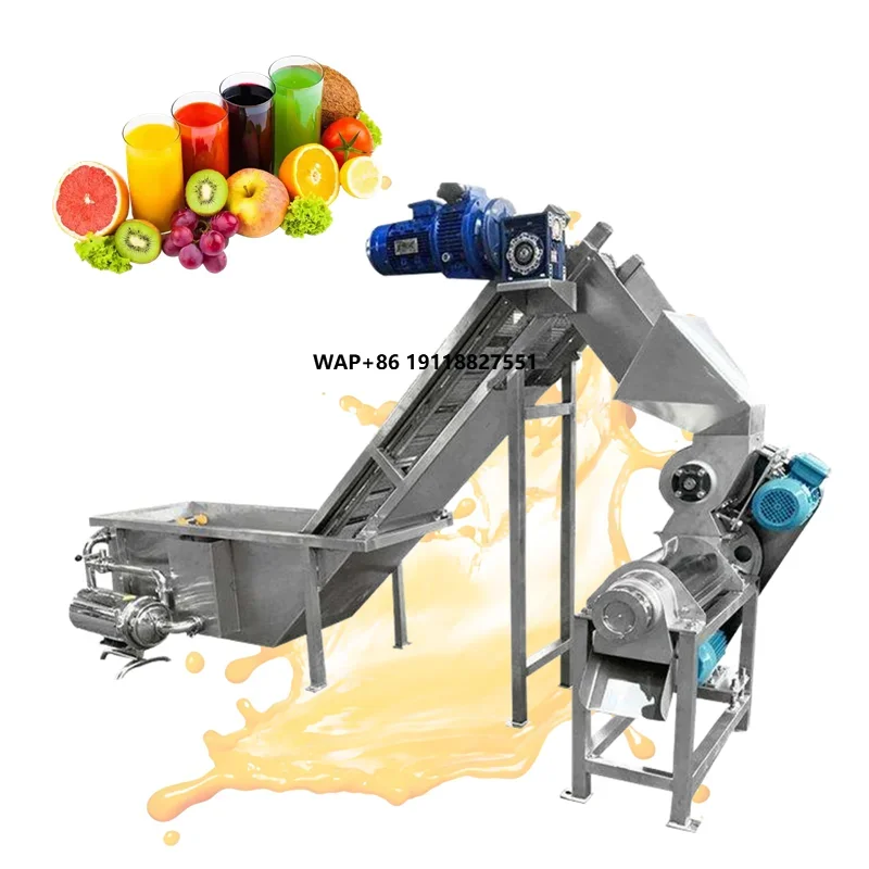 

Automatic Fruit Elevator Washer Grinder and Juicer Vegetable Cleaning Conveyor Washing Machine Juicer Extractor Machine